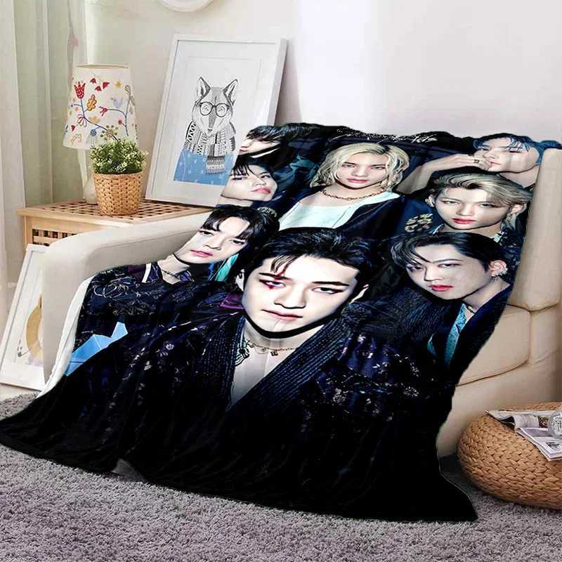 Korean Kpop Stray Kids 3D singer soft flannel blanket used for bedroom sofa picnic throwing blanket to cover outdoor leisure gifts W240809