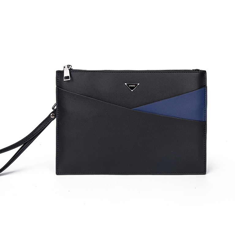 New PU material large capacity men's hand bag fashion simple hand bag business clip bag underarm bag