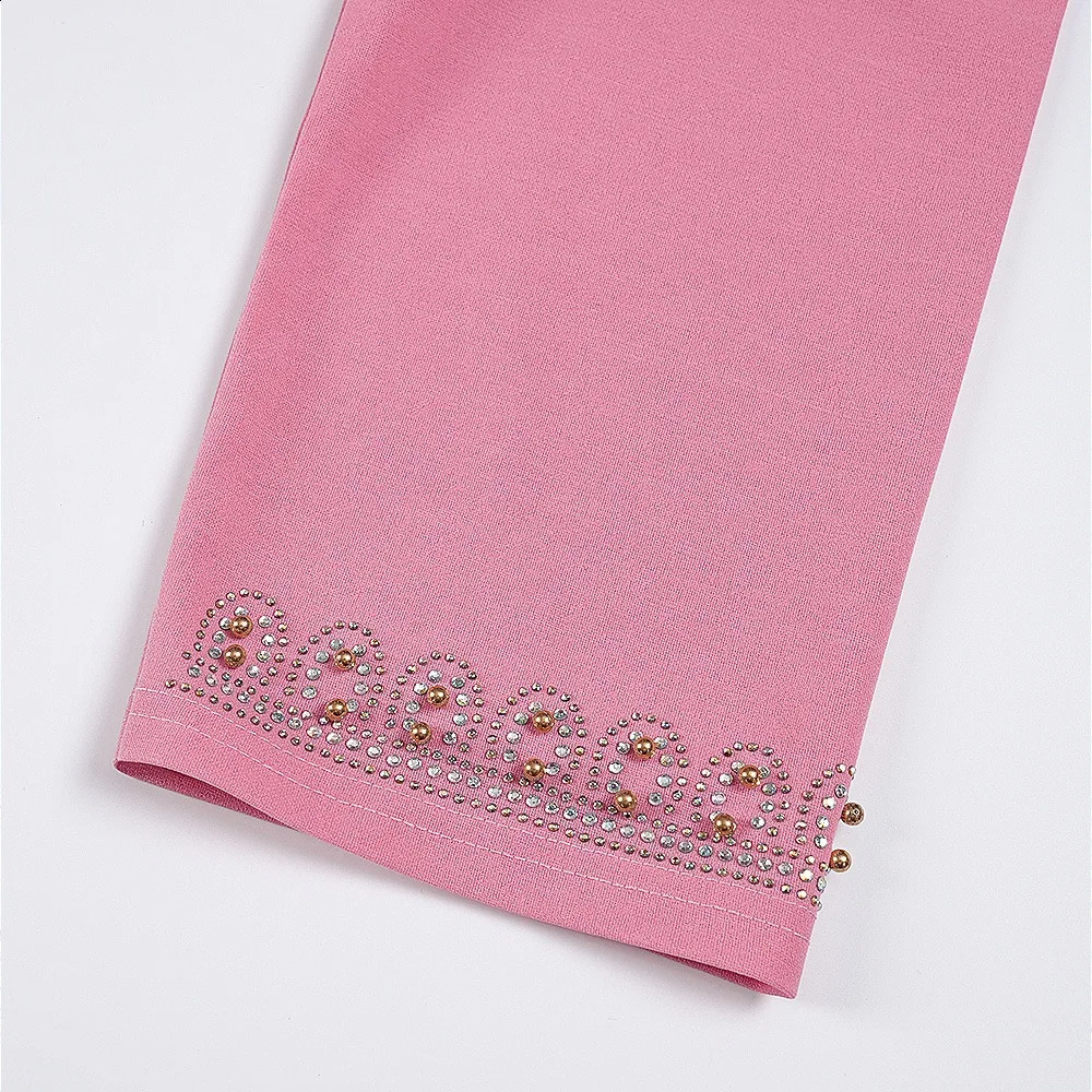 Work Dress for Women Office Elegant O Neck Full Sleeve Diamond Lace Patchwork Front Split Mid Calf Professional Office Dress OL 240809