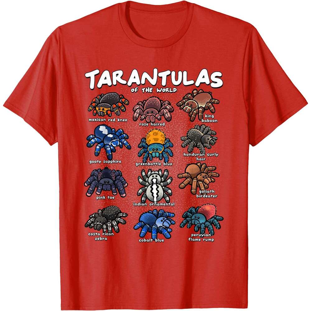 25ss Casual T shirt for Mens Tarantula Shirt Tarantulas Animals of the World Educational T-Shirt Shirts Tshirt Graphic Tee Tops Clothes Short sleeve F