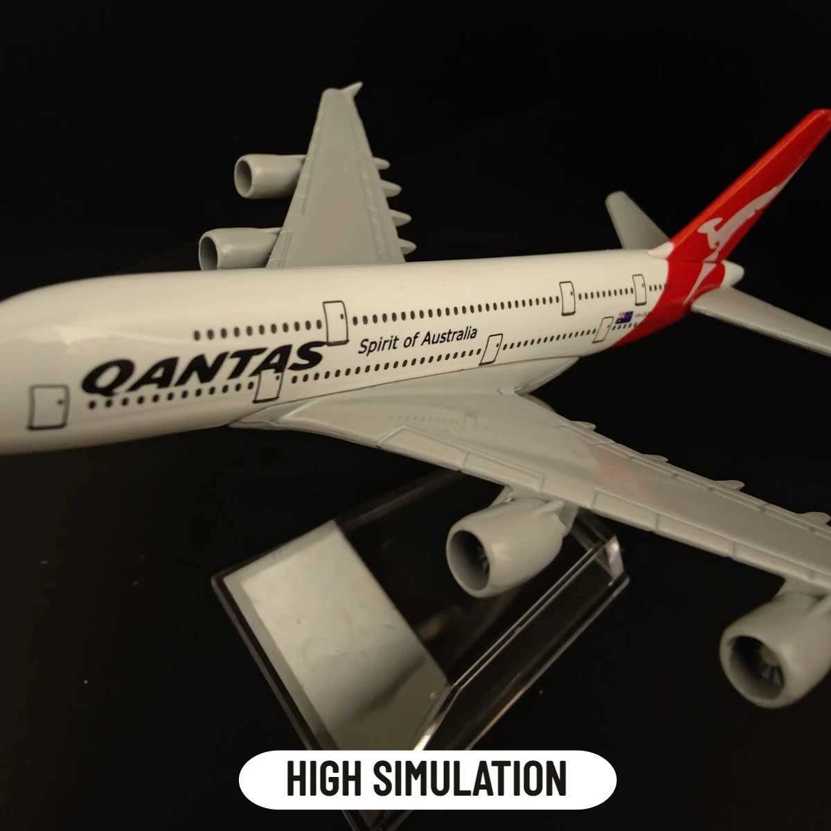 Scale 1 400 Metal Aircraft Model Qantas A380 Airplane Diecast Plane Aeroplane Home Office Decor Mini Moto Toys for Boy Y240809