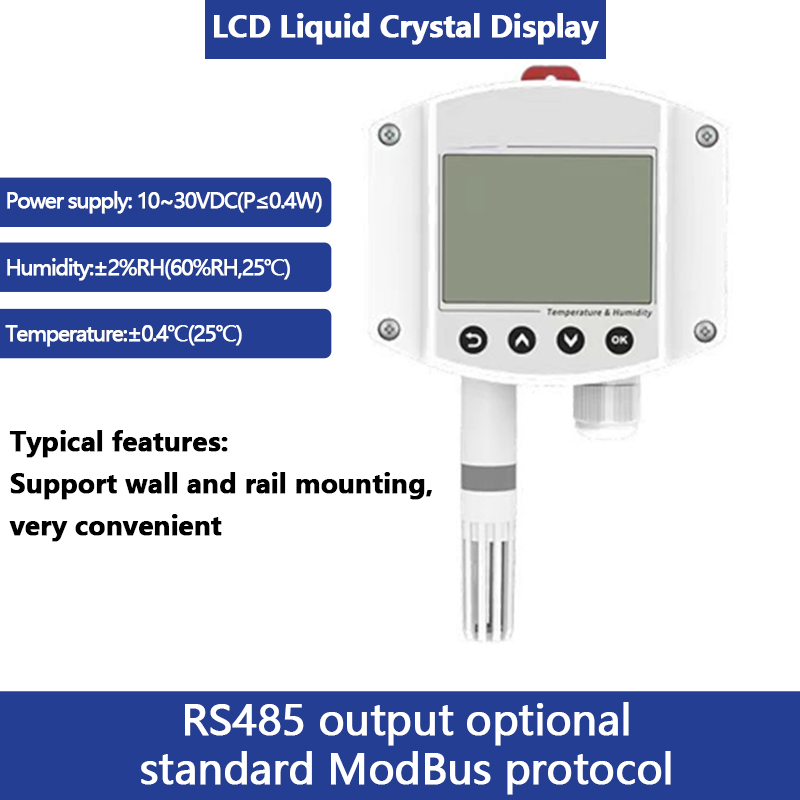 Industrial wall-mounted LCD temperature and humidity transmitter environmental sensors intelligent monitoring toxic and hazardous conventional gas mon