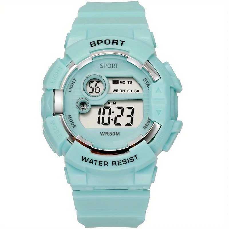 Small Fresh Sweet Large Dial Watch Male And Female Student Couples Sports Swimming Waterproof Glow-In-The-Dark Electronic Watch Y240809