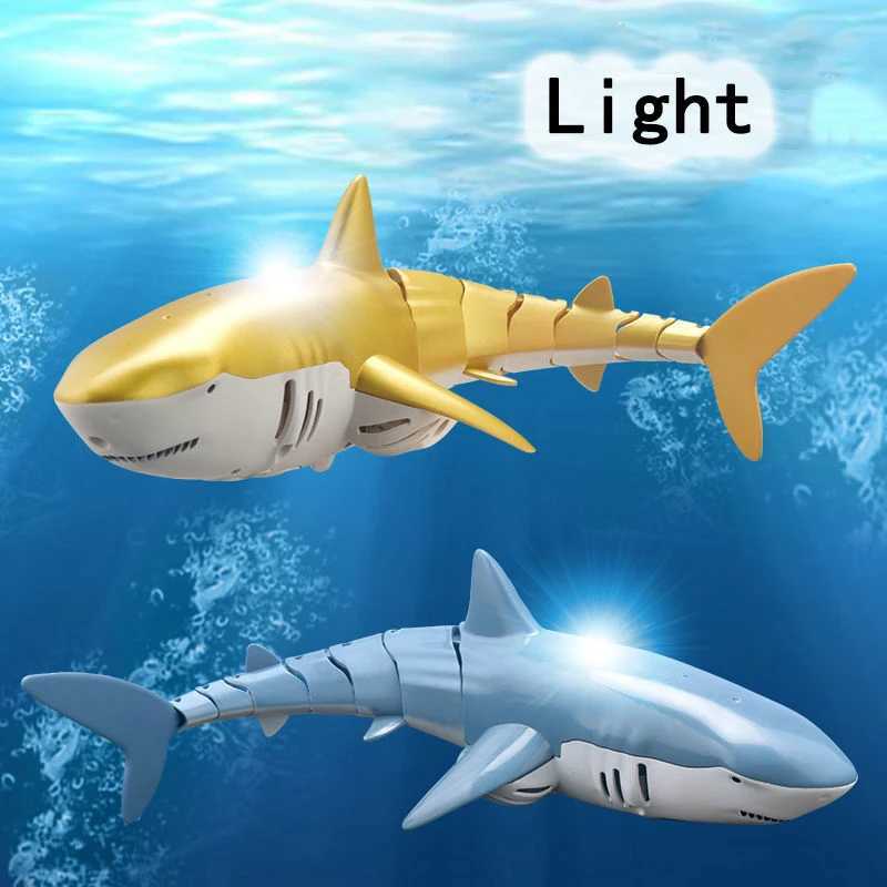 Remote Control Sharks Toy for Boys Kids Girls Rc Fish Animals Robot Water Pool Beach Play Sand Bath Toys 4 5 6 7 8 9 Years OldY240810