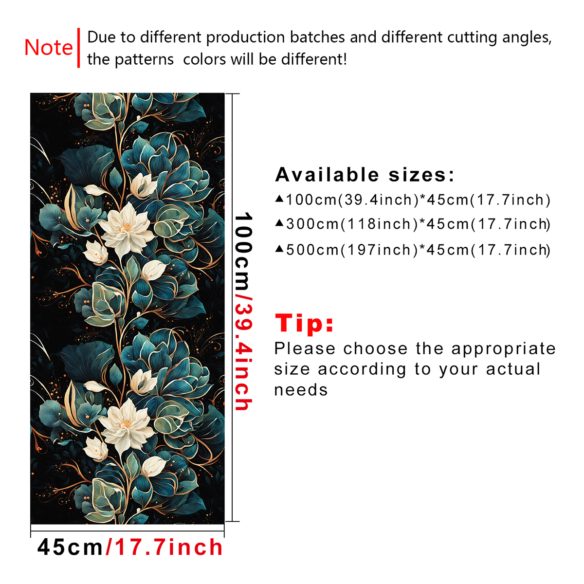 Wallpaper green plants floral patterns vintage personality watercolor style waterproof and moisture-proof PVC adhesive self-adhesive wallpaper wall st