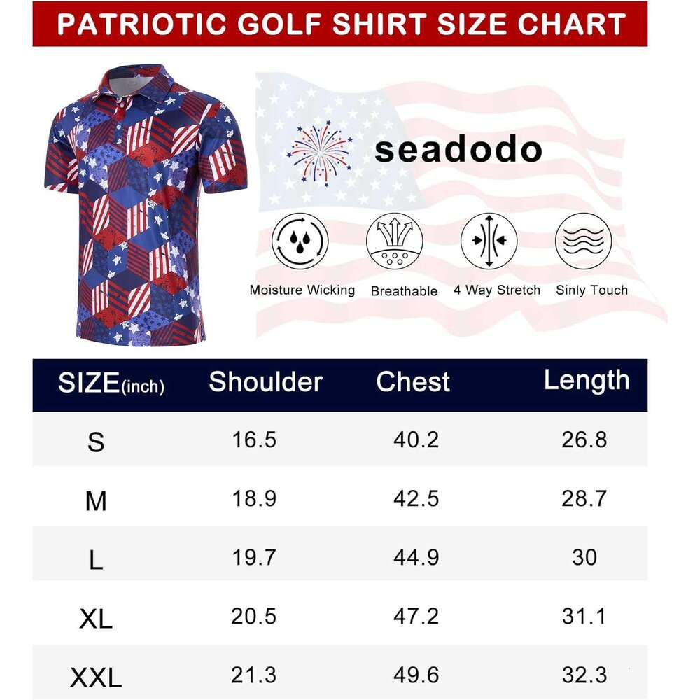 Fashion Mens Polo shirt Mens American Flag Golf Shirts 4th of July USA Patriotic Short Sleeve Polos shirts tshirt Casual tops summer clothes Short sle