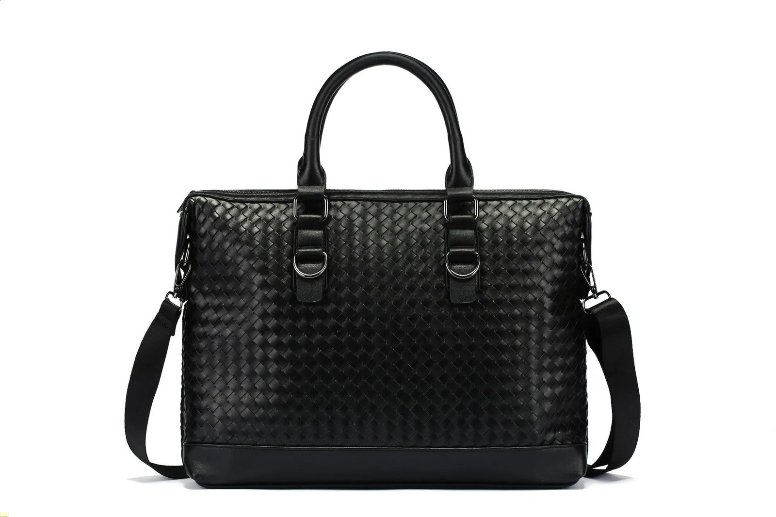Wholesale hand woven briefcase business shoulder bag diagonal casual handbag computer mens 240809