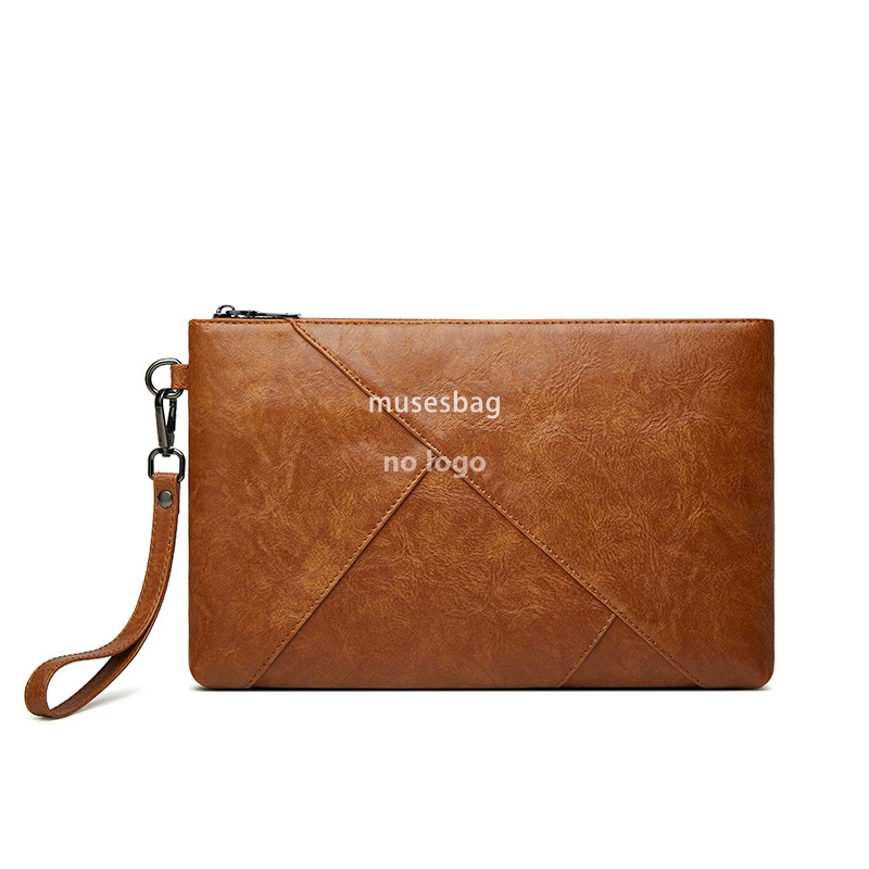 New men's casual hand grab jigsaw handbag fashion trend long large capacity purse wholesale