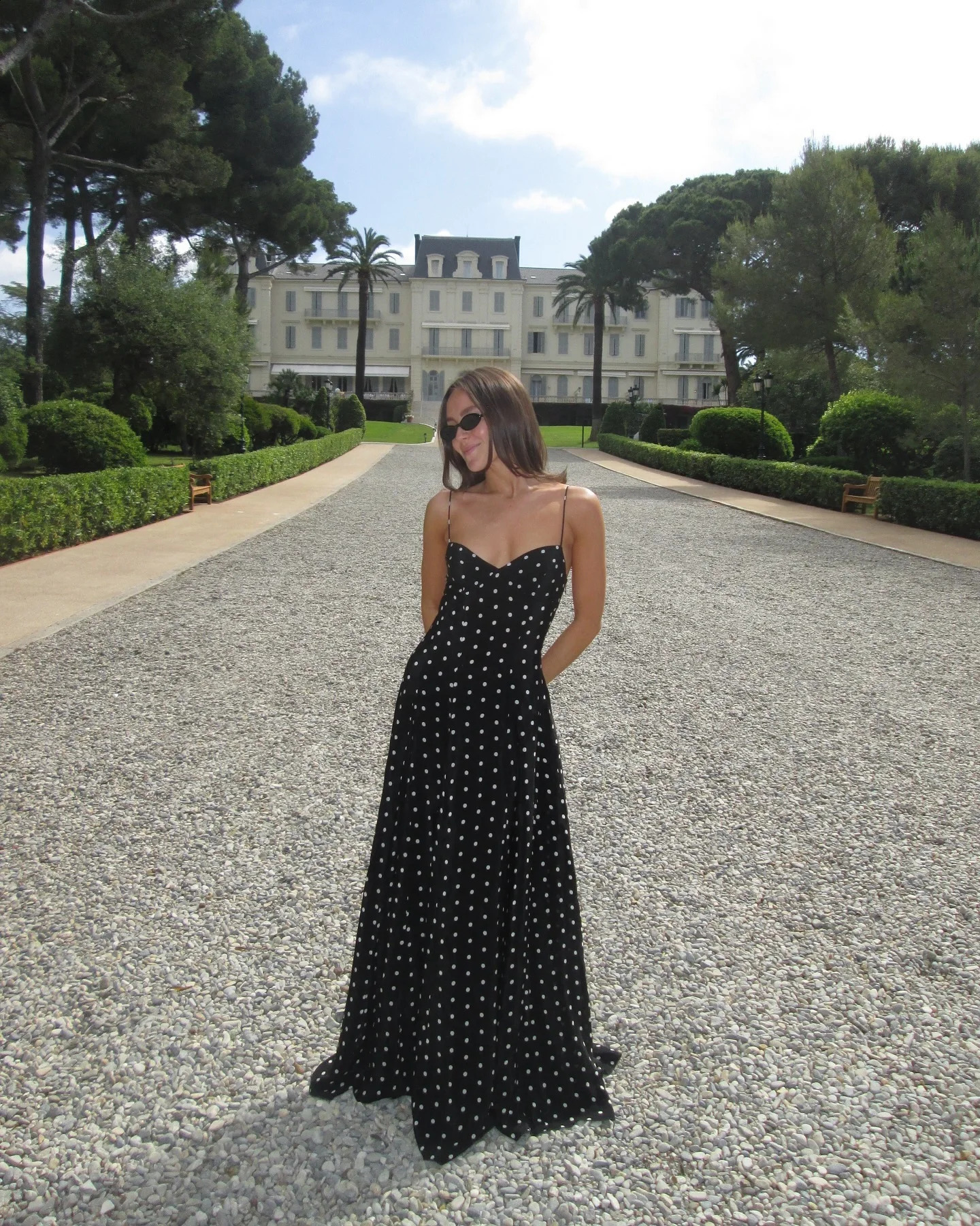 Summer Elegant Dot Printed Spaghetti Strapless Long Dresses Summer Backless A-line Sling Party Lady Streetwear Maxi Dress 240810