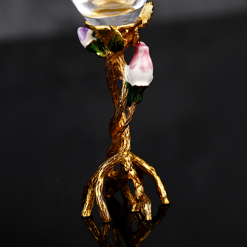 Creative enamelled Crystal Glass Champagne Glass Wine Glass Set for home Sparkling wine glasses