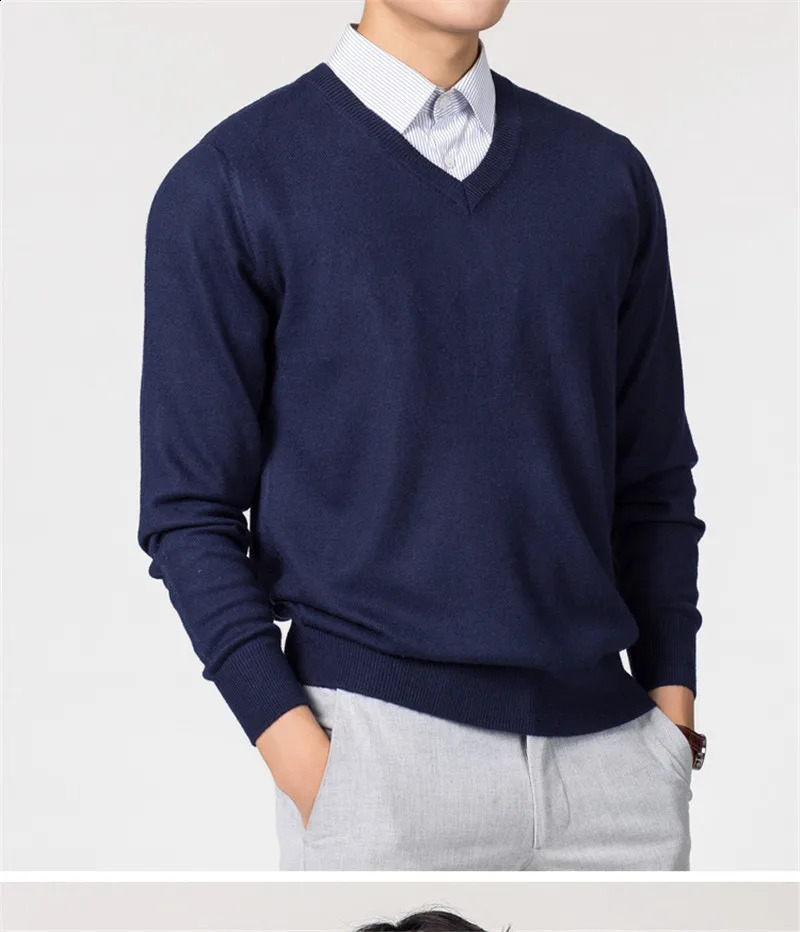 Mens Sweaters V-neck Pullovers Cashmere Knitting Spring Women Sweaters Wool Knitwear High Quality Jumpers Clothes 240809