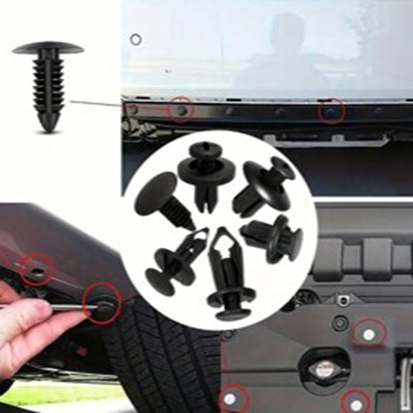 190pcs bag buckles 6 sizes fasteners rivets car bumper clips fender fixing set