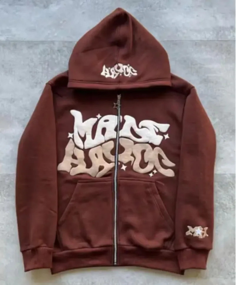 Y2K Hoodie Hip Hop Letter Print Oversized 5XL Zipper Hooded Sweatshirt Men Women Harajuku Rock Punk Jacket Coat Streetwear 240810