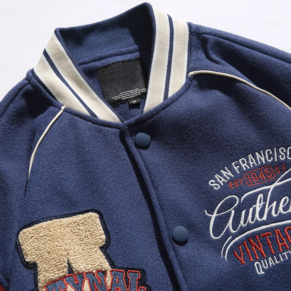 Baseball Uniform Jacket Men Letter Embroidered Streetwear Varsity Jackets Vintage Harajuku Casual College Spring Autumn Unisex 240816