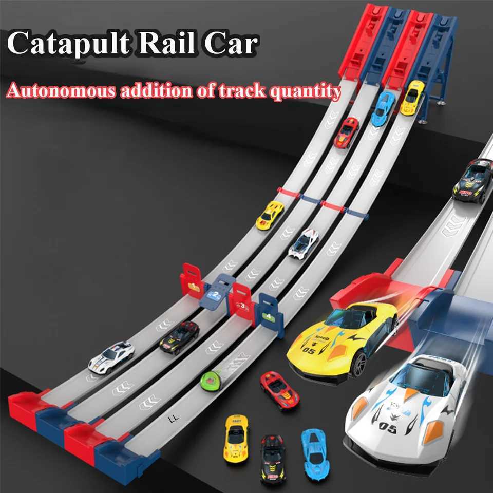 Competitive Racing Track Toy Vehicle with Alloy Car Kids Play Game for Children Educational Gift Y240809