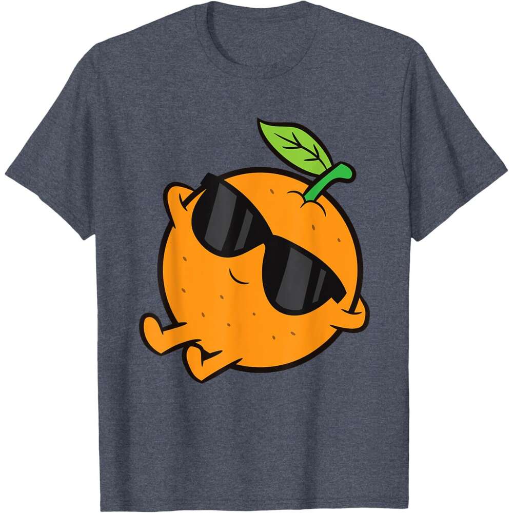 T shirt for Mens Cute Orange Fruit Relaxing Lazy Orange T-Shirt Shirts Tshirt Graphic Tee Casual Tops Clothes Short sleeve