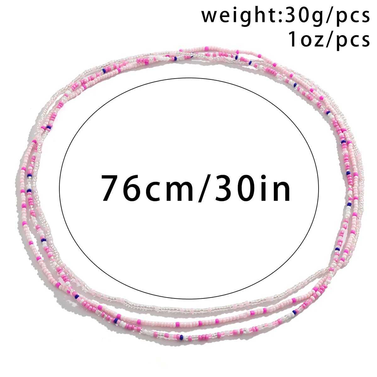 Boho Multi layer Mixed Color Seed Beads Belly Chain Trend Handmade Bead Waist Chain Sexy Summer Bikini Body Jewelry W240809