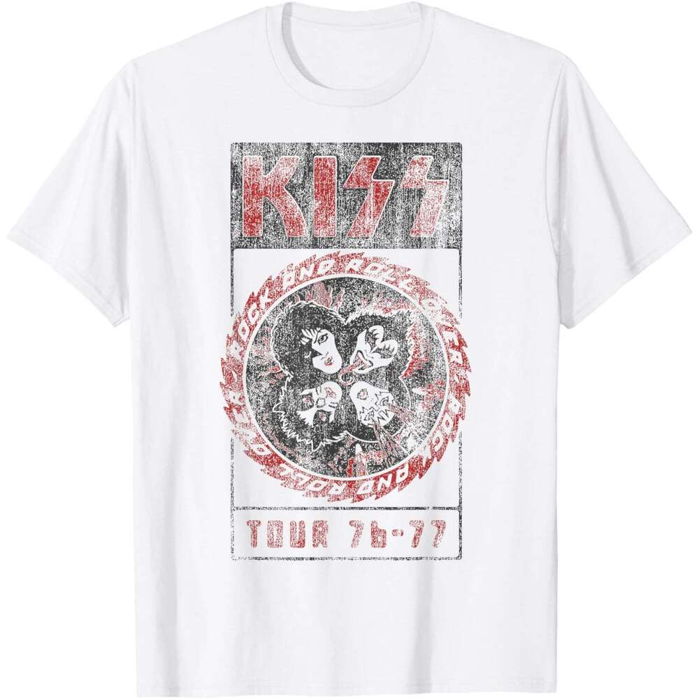 T shirt for Mens - Rock and Roll Over Vintage T-Shirt Shirts Tshirt Graphic Tee Casual Tops Clothes Short sleeve