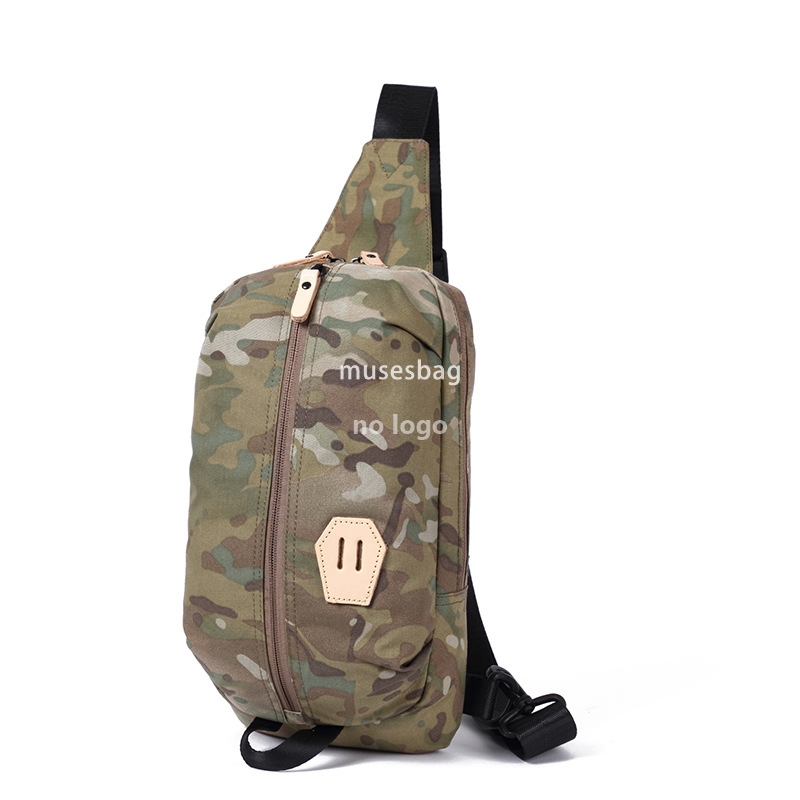 New men's chest bag crossbody bag Women's wear resistant storage bag shoulder backpack Outdoor retro student backpack