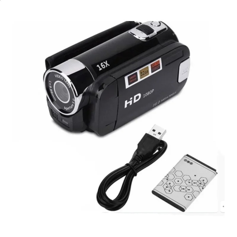 DV video camera 1080P full HD 16MP anti shake digital 270 degree rotating screen 16X night shooting zoom y240805
