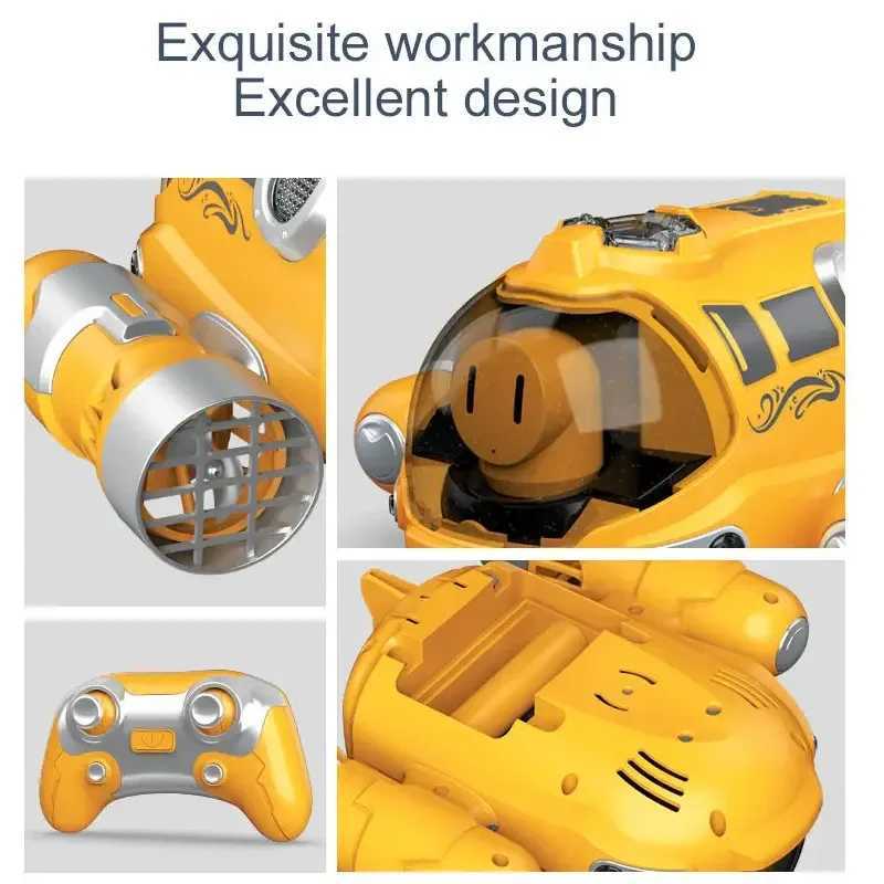 2.4G Remote Control Motorboat Waterproof Spray Swimming Pool Bathing RC Steamboat Toy For Boys And Girls Children Christmas GiftY240810