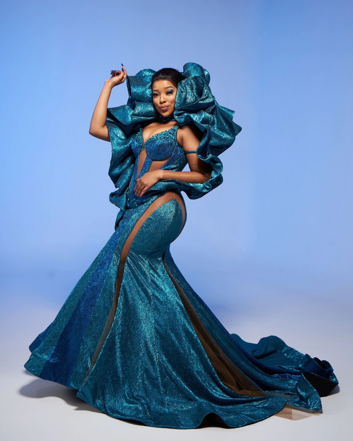 2024 Plus Size Navy Mermaid Prom Dress Satin Promdress Stylish Crystals Evening Formal Party Second Reception Birthday Engagement Gowns Dresses ZJ665