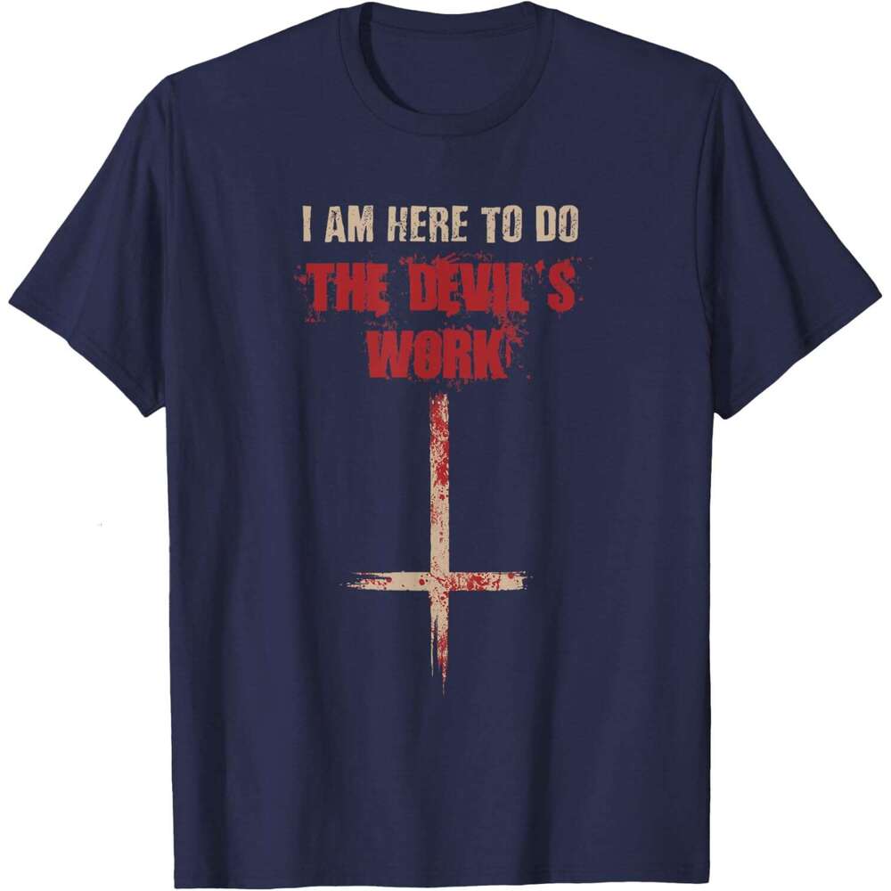 25ss Casual T shirt for Mens Satanic Shirt Gothic Satan Upside Down Cross Occult Satanist T-Shirt Shirts Tshirt Graphic Tee Tops Clothes Short sleeve 