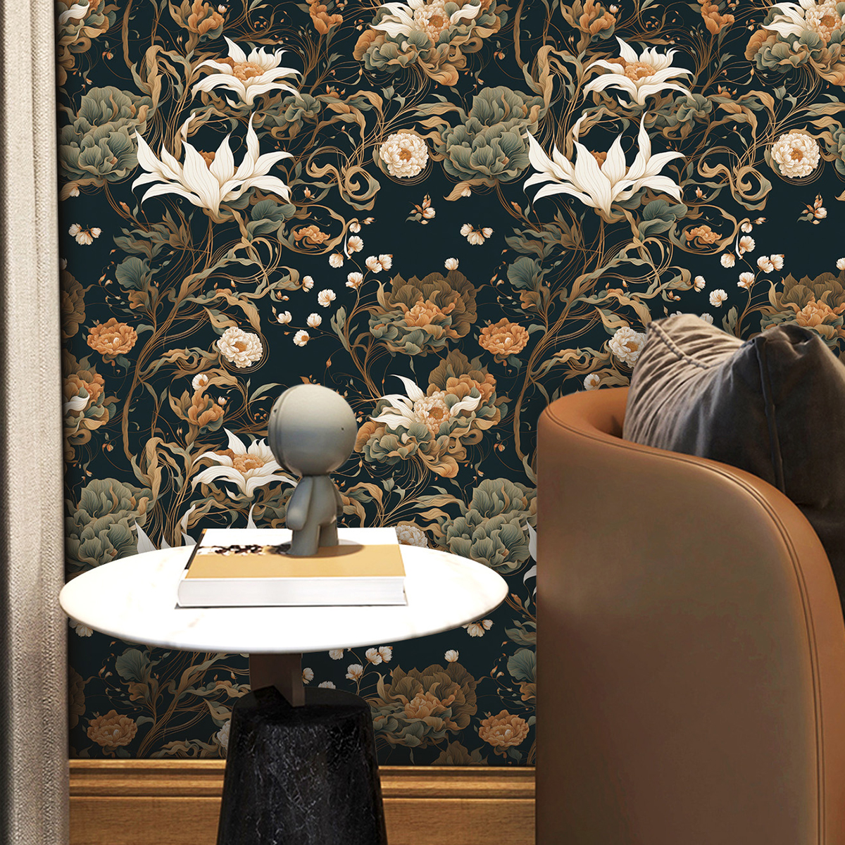 Renovation of background cabinets tables and chairs PVC adhesive self-adhesive wallpaper wall stickers