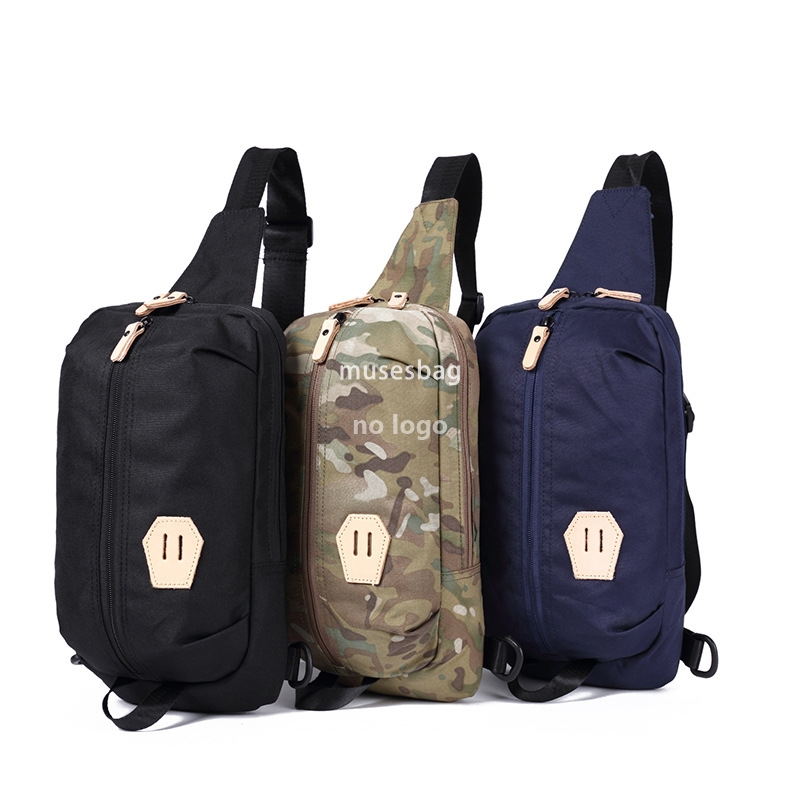 New men's chest bag crossbody bag Women's wear resistant storage bag shoulder backpack Outdoor retro student backpack