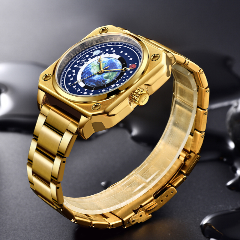 LIGE Youth fashion quartz Watch Men's waterproof watch Room case Holiday Gift Luxury brand watch three pin watch