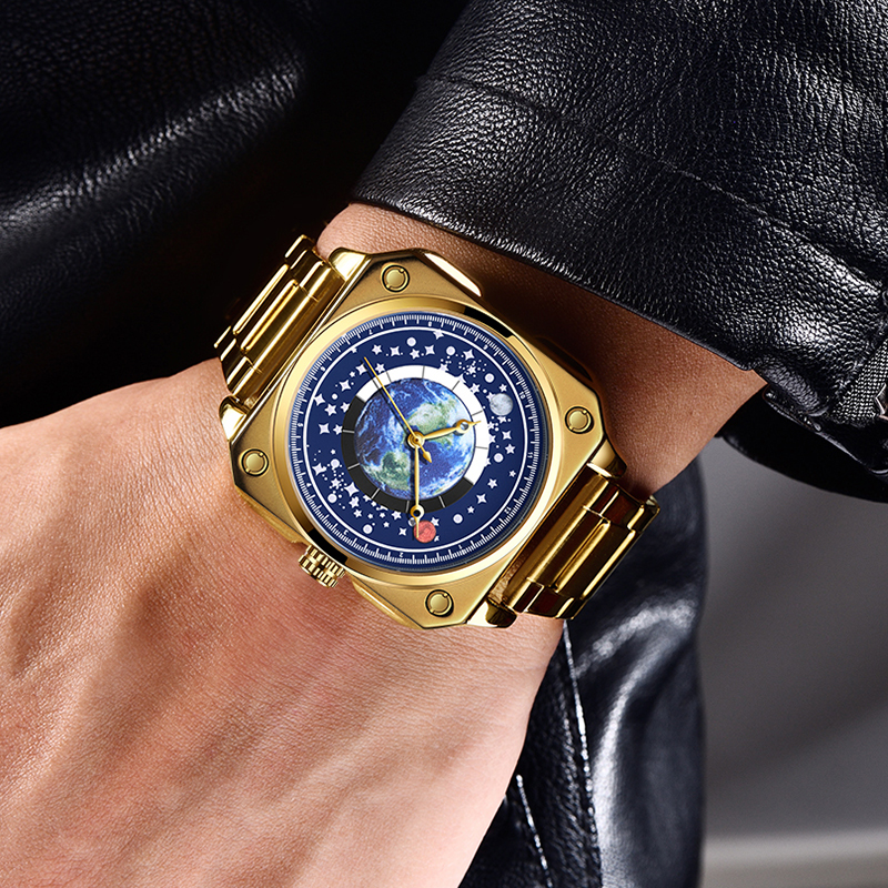 LIGE Youth fashion quartz Watch Men's waterproof watch Room case Holiday Gift Luxury brand watch three pin watch