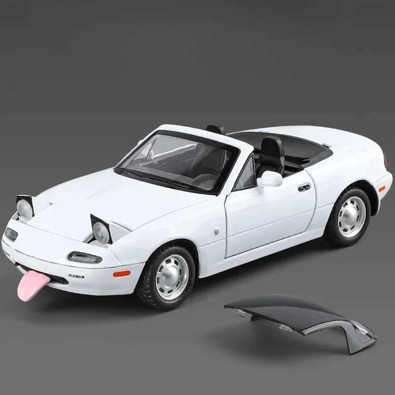 Free shipping Silation 1 24 Mazda MX5 MX-5 Alloy Die Cast Car Model Sound and Light Pull Back Childrens Toy Collectibles Birthday gift