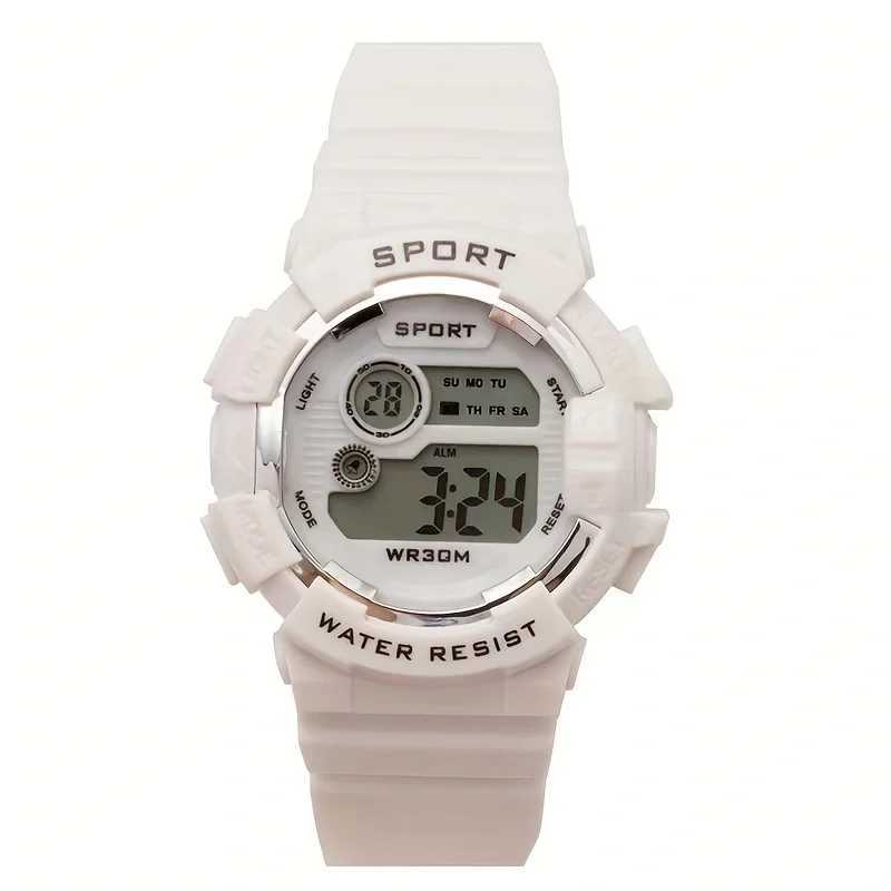 Small Fresh Sweet Large Dial Watch Male And Female Student Couples Sports Swimming Waterproof Glow-In-The-Dark Electronic Watch Y240809