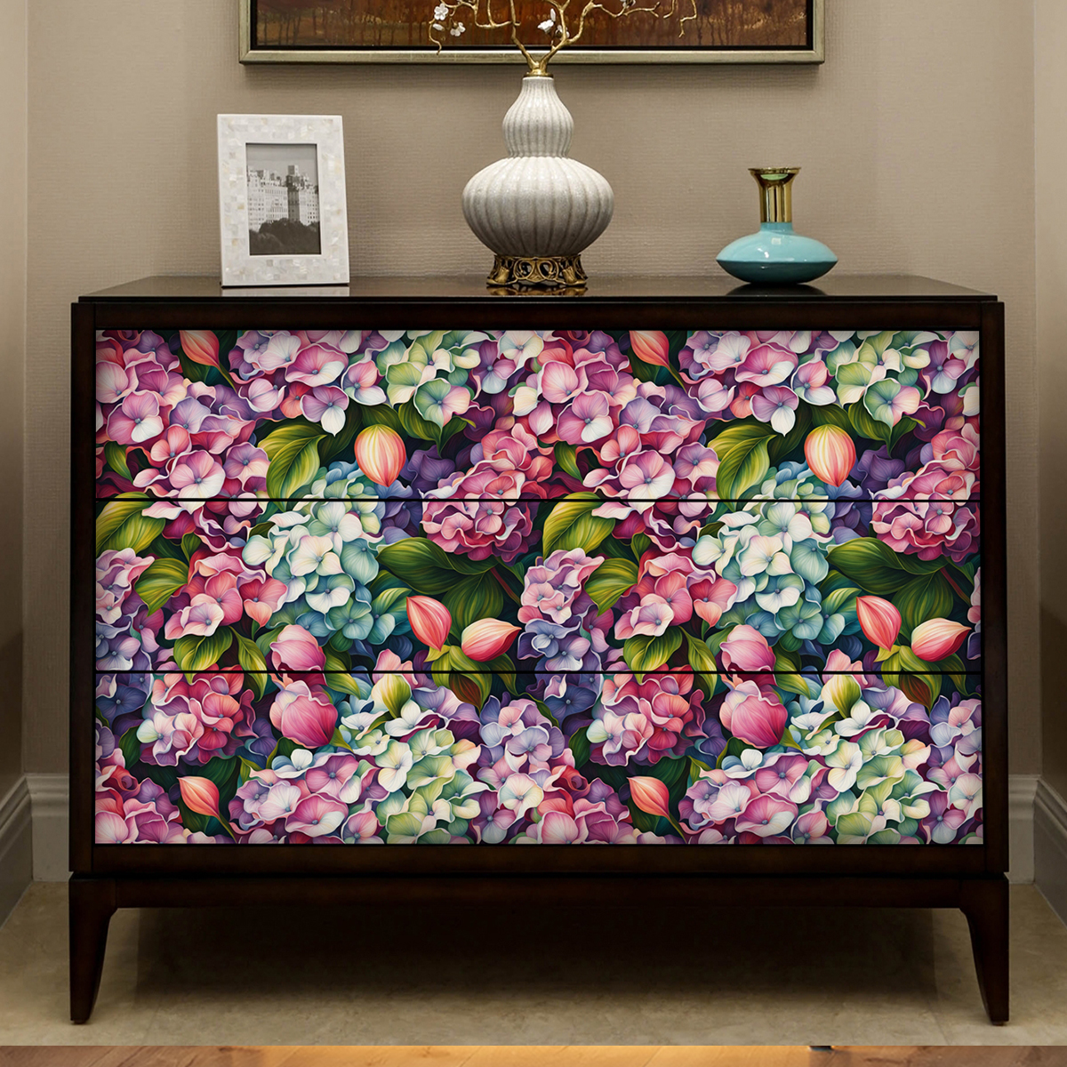Room background cabinets tables and chairs renovation PVC adhesive self-adhesive wallpaper wall stickers waterproof and moisture-proof home decoration