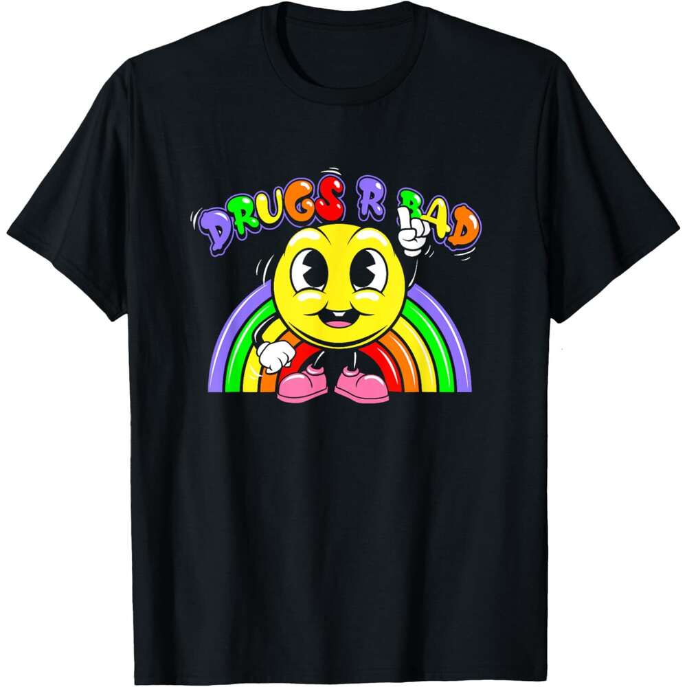 T shirt for Mens Funny Anti-Drug T-Shirt Shirts Tshirt Graphic Tee Casual Tops Clothes Short sleeve