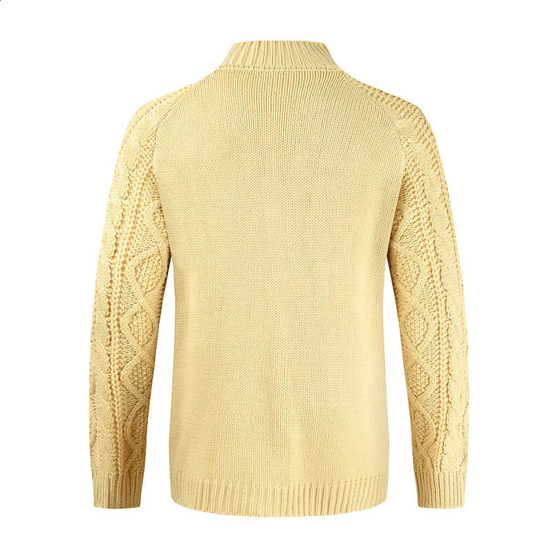 Mens Striped Casual Knitting Cardigan Autumn Solid Color Long Sleeve Male Jacket Daily Style Streetwear Mens Coats 240814