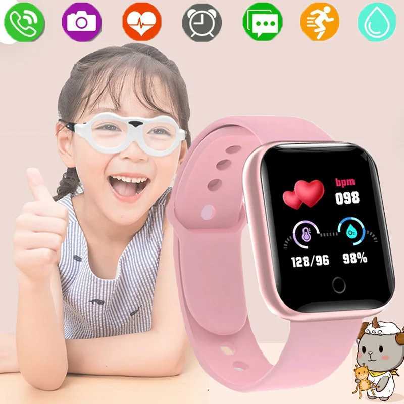 Childrens Wrist Watch Kid Smart Watch Fitness Tracker Heart Rate Monitor Blood Women Digital Led Bracelet Boy Girl Wristwatches Y240809