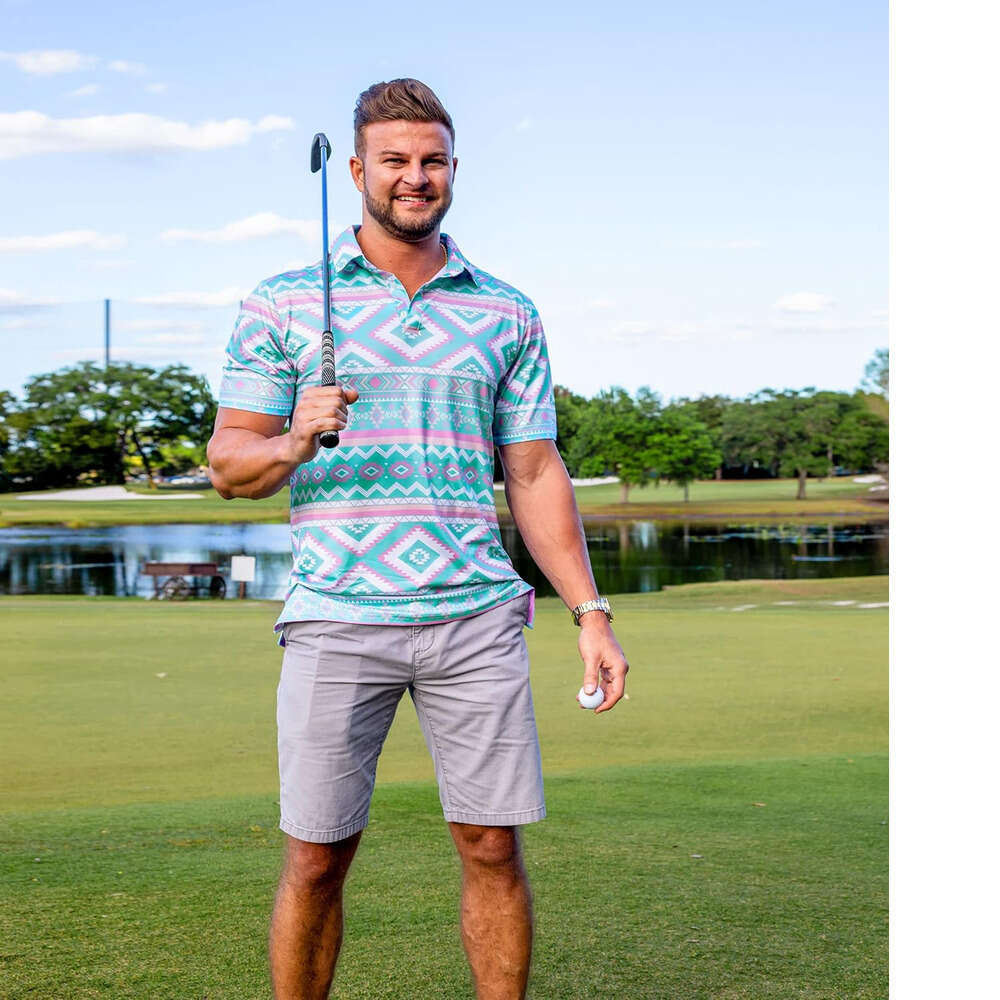 Fashion Mens Polo shirt Trendy printing Dry Fit 3D Print Moisture Wicking Funny Golf Shirt Polos shirts tshirt Casual tops summer clothes Short sleeve