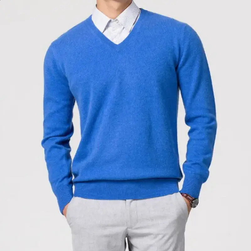 Mens Sweaters V-neck Pullovers Cashmere Knitting Spring Women Sweaters Wool Knitwear High Quality Jumpers Clothes 240809