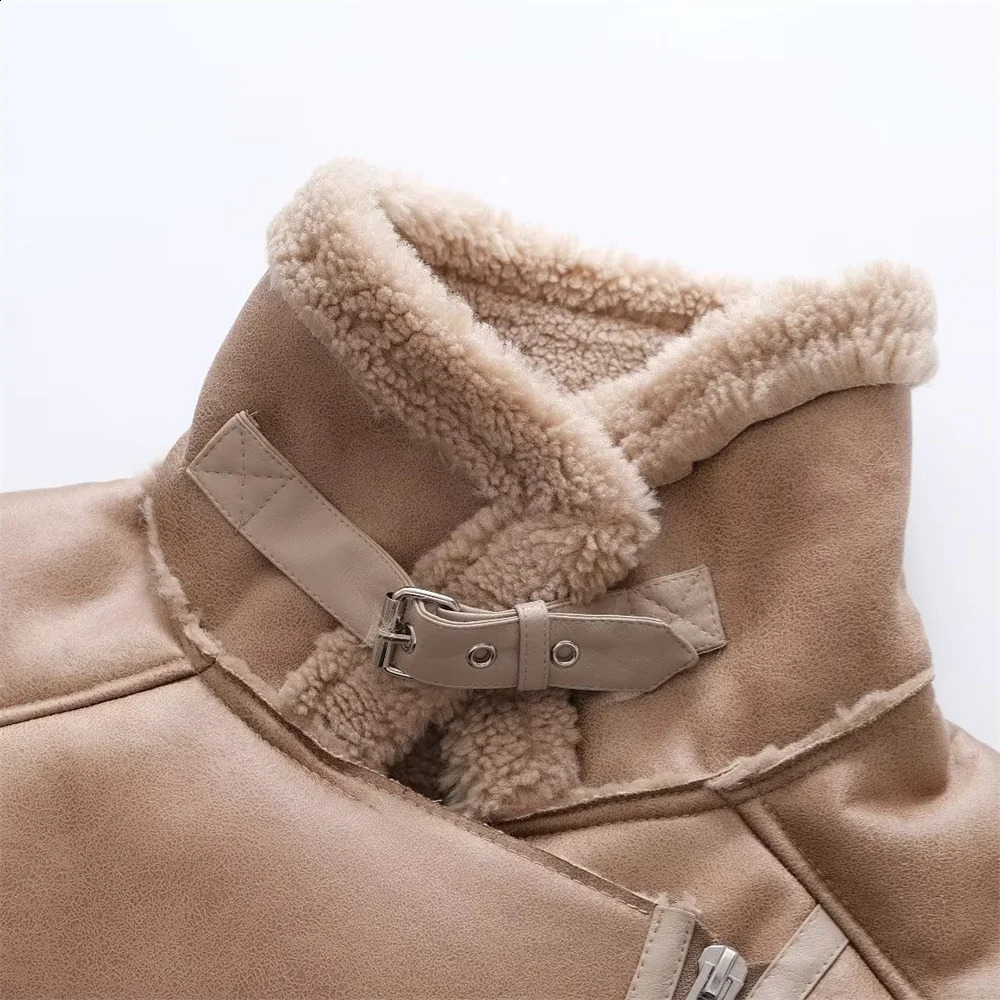 UNIZERA AutumnWinter Product Womens Fashion and Casual Versatile Polo Collar Zippered Sleeveless Vest Coat 240809 - view 6