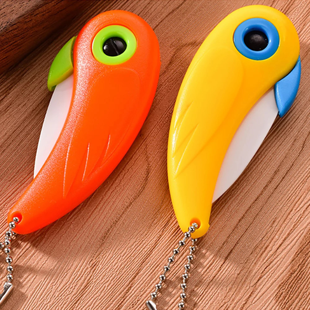 1 portable ceramic knife creative mini cute bird multifunctional folding fruit kitchen tool 240809