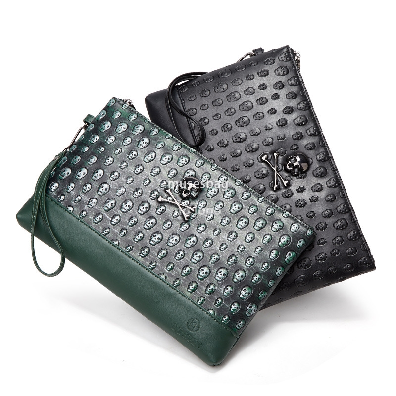New men's and women's skull clutch Halloween gift personality DIY clutch long purse cross-border explosive products