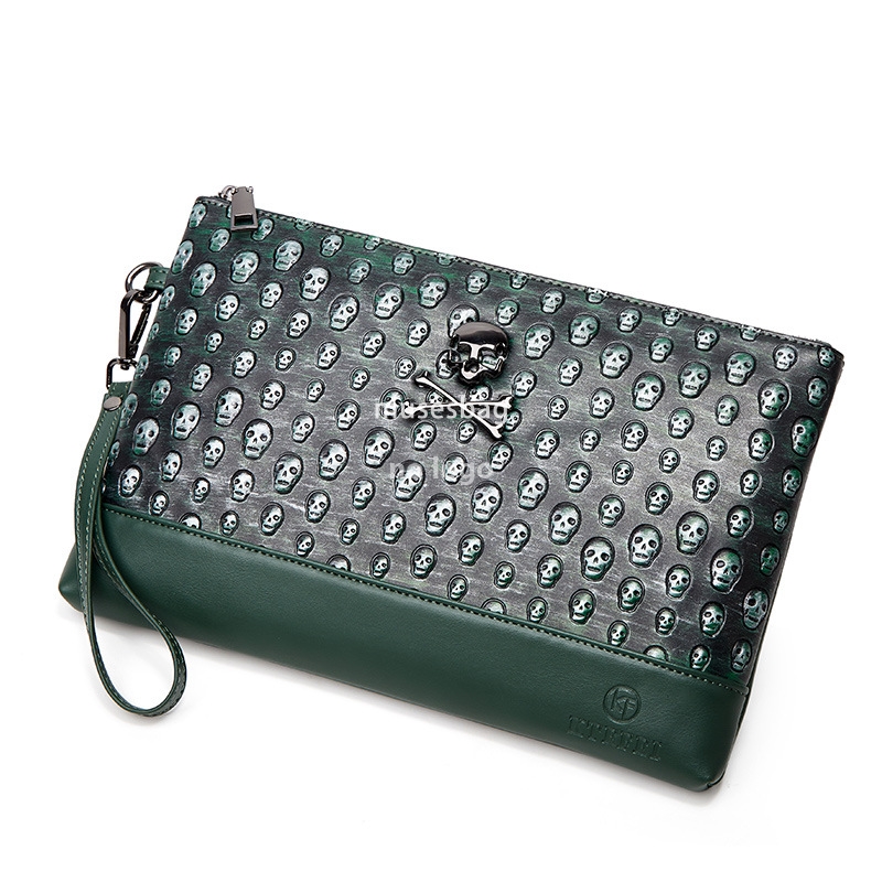 New men's and women's skull clutch Halloween gift personality DIY clutch long purse cross-border explosive products