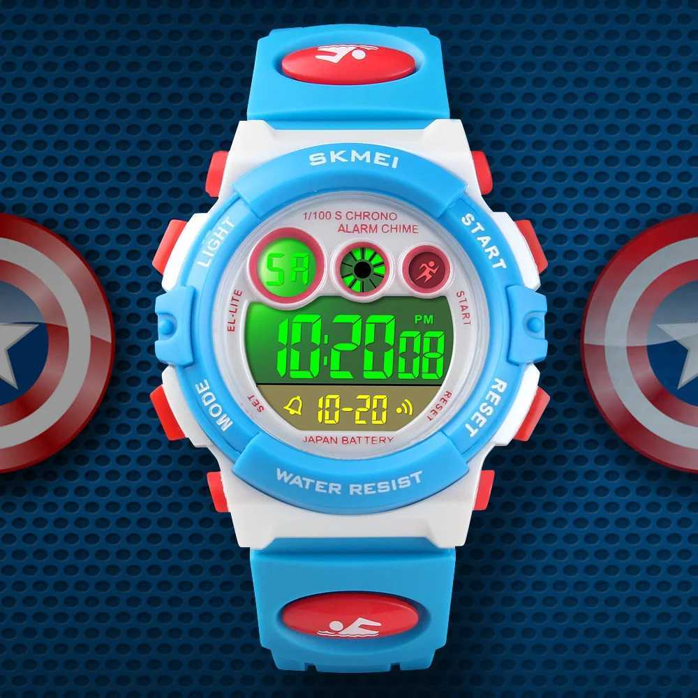 SKMEI 1451 Waterproof Fashion Childrens Boys and Girls Watch Digital LED Watch Alarm Date Sports Electronic Digital Watch X24120411