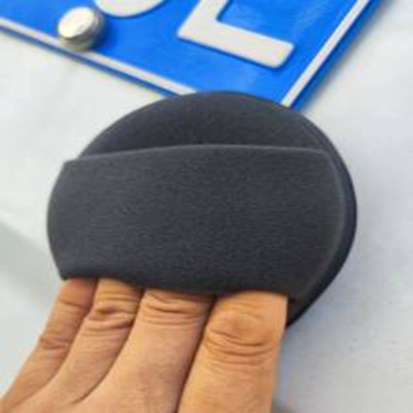 1pc Car Polishing Cleaning Hand-held Round Waxing Sponge Beauty Waxing Cleaning Handheld Waxing Cotton Polyester Sponge Friction-resistant