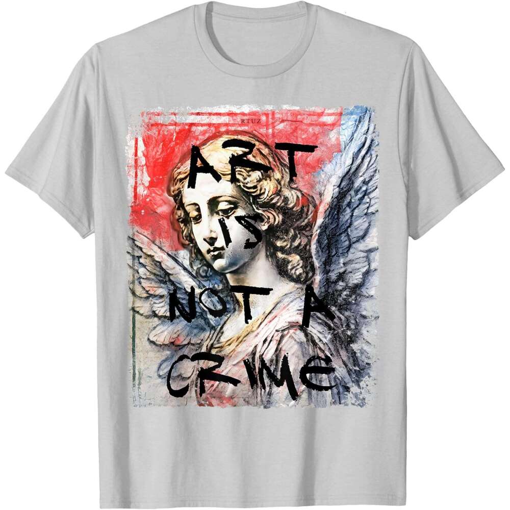T shirt for Mens Angel Guardian Angel Wings Holy Angel Graffiti T-Shirt Shirts Tshirt Graphic Tee Casual Tops Clothes Short sleeve