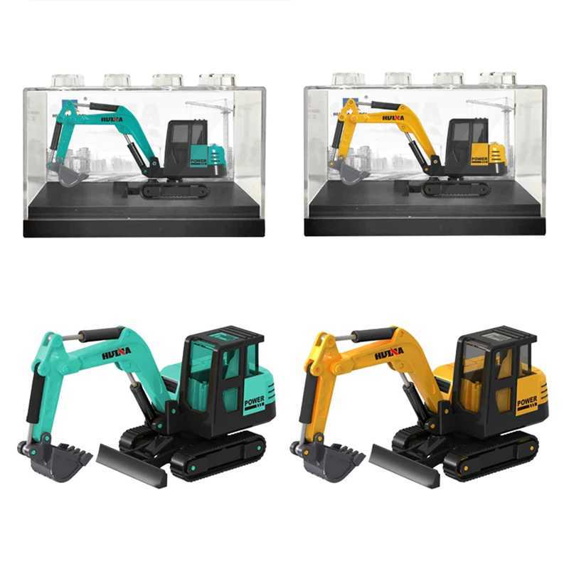 Free shipping HUINA 1 80 Construction Alloy Diecast Car Model Forklift Roller Dumper Excavator Engineering Agitator Truck Toy Collection Gift