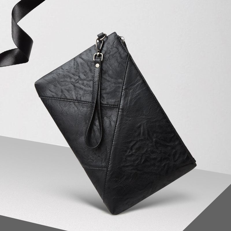 New men's casual hand grab jigsaw handbag fashion trend long large capacity purse wholesale