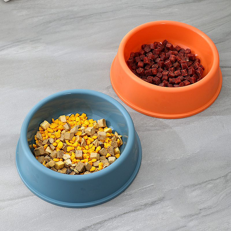 Pet footprints, anti slip plastic single frosted process, small bowl, cat dog universal pet food utensil