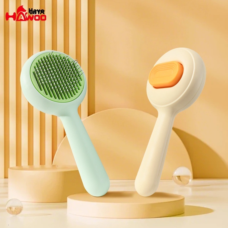 Havo Beauty Brush Cat and Dog One click Styg ating Hair Removal Needle Pet Massage Comb, Self Cleaning Comb